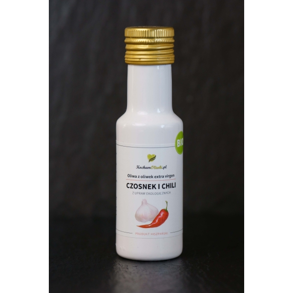 Oliwa z oliwek z czosnkiem i papryczką chili BIO